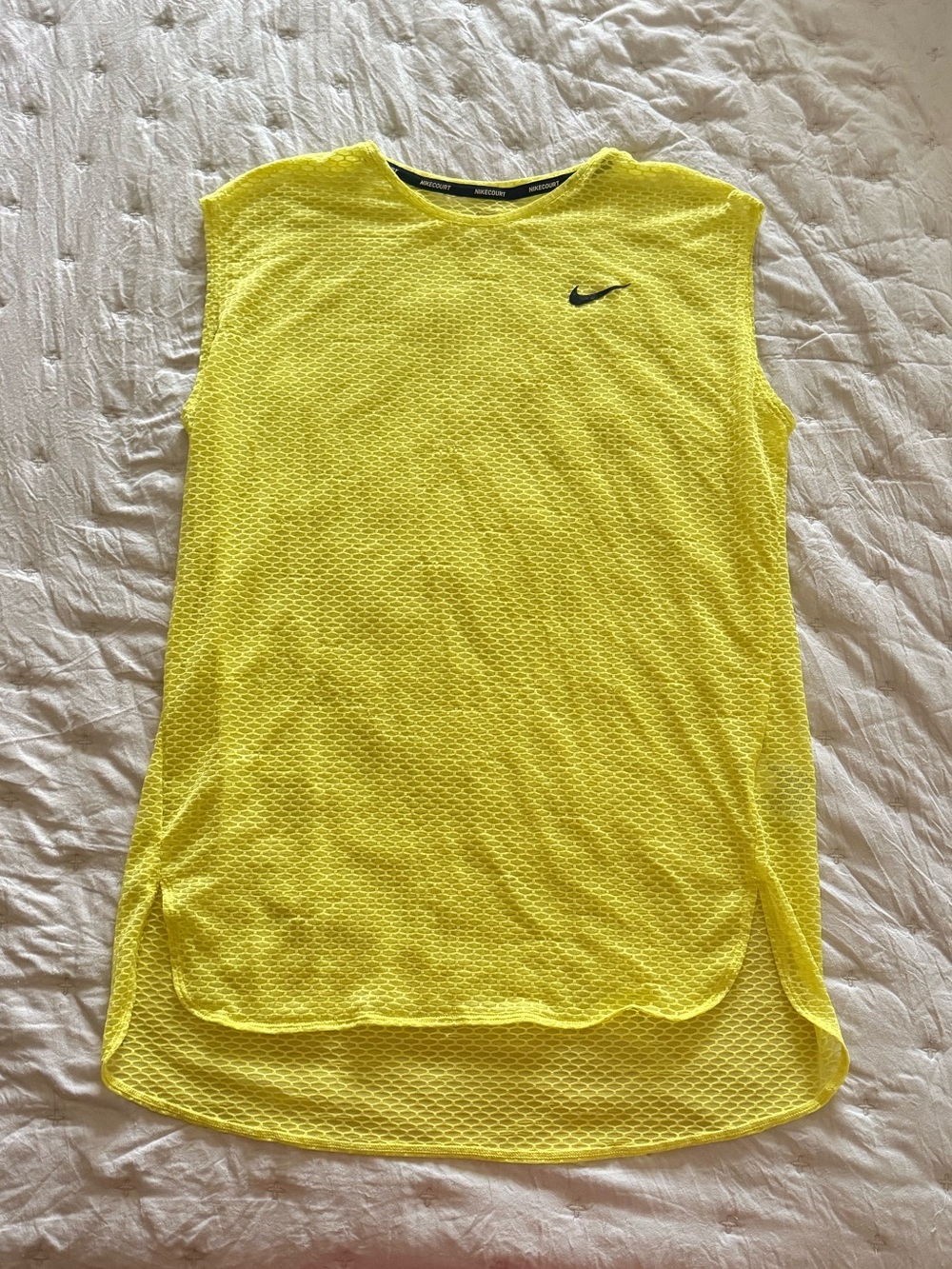 Nike Women’s Bright Yellow Mesh Muscle Tee